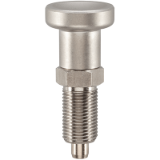EH 22120. - Index Plungers with hexagon collar, stainless steel