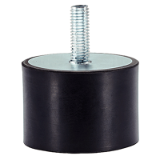 EH 25150. - Rubber Endstop Buffers, cylindric / with screw