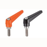 EH 24420. - Adjustable Clamping levers, with axial bearing from stainless steel, with screw