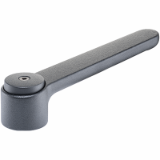 EH 24441. - Adjustable Flat Clamping Levers stainless steel, with smooth bore