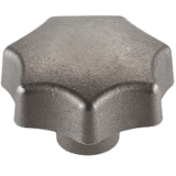 EH 24650. - Star Grips DIN 6336, cast iron / with smooth blind hole, form C