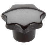 EH 24670. - Star Grips DIN 6336, plastic / with threaded bushing, form K