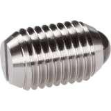 EH 22051. - Spring Plungers with moveable ceramic ball and slot, stainless steel A4