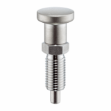 EH 22120. - Index Plungers with hexagon collar, stainless steel A4 / with knob of stainless steel