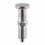 EH 22120. - Index Plungers with hexagon collar and locking, stainless steel A4 / with knob of stainless steel