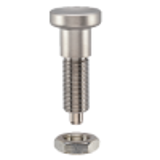 EH 22120. Index Plungers without hexagon collar, stainless steel