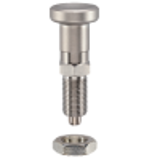 EH 22120. Index Plungers with hexagon collar and locking, stainless steel