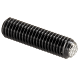 EH 22720. - Ball-Ended Thrust Screws, headless / flat-faced ball, ribbed surface