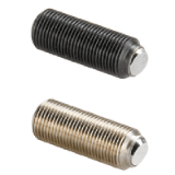 EH 22720. - Ball-Ended Thrust Screws, headless, with fine-pitch thread/ flat-faced ball, plain surface