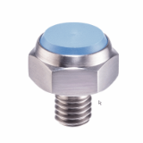 EH 22691. - Pin with male thread, plastic insert, plain surface