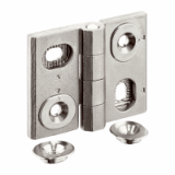 EH 25161. - Hinges adjustable / adjustable in height and width