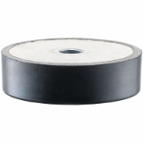 EH 25150. - Rubber Endstop Buffers low structure, with through-bore