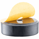 EH 25150. - Rubber Endstop Buffers low structure, with through-bore and adhesive pad