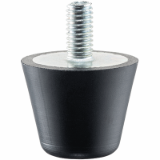 EH 25150. - Rubber Endstop Buffers truncated cone form, with screw