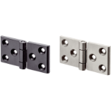 EH 25162. Hinges stainless steel, elongated on both sides