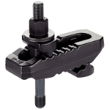 EH 23185. - Straight Clamps slotted, with adjustable counter piece, with stud